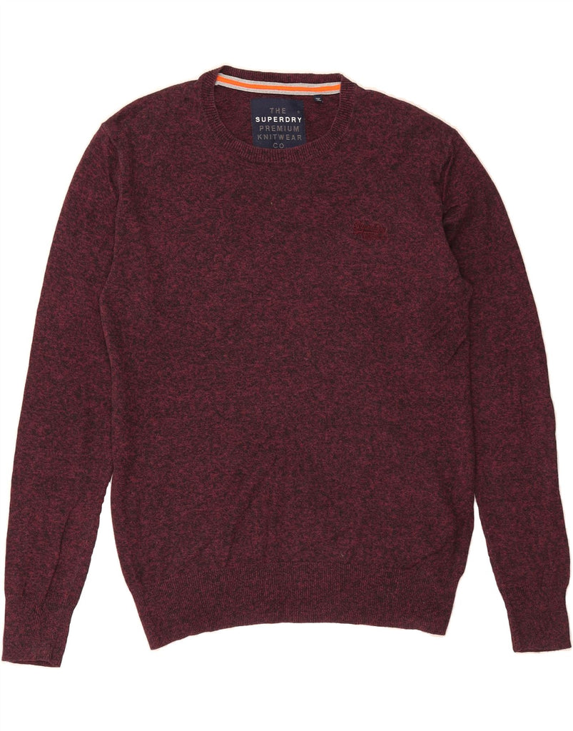 SUPERDRY Mens Boat Neck Jumper Sweater Large Burgundy Cotton Vintage Superdry and Second-Hand Superdry from Messina Hembry 