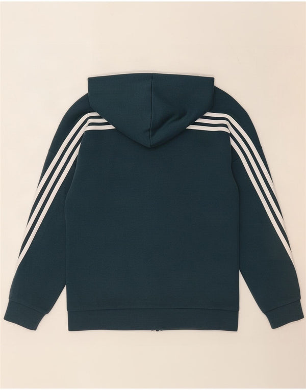 Adidas Boys Zip Hoodie Sweater 11-12 Years Green