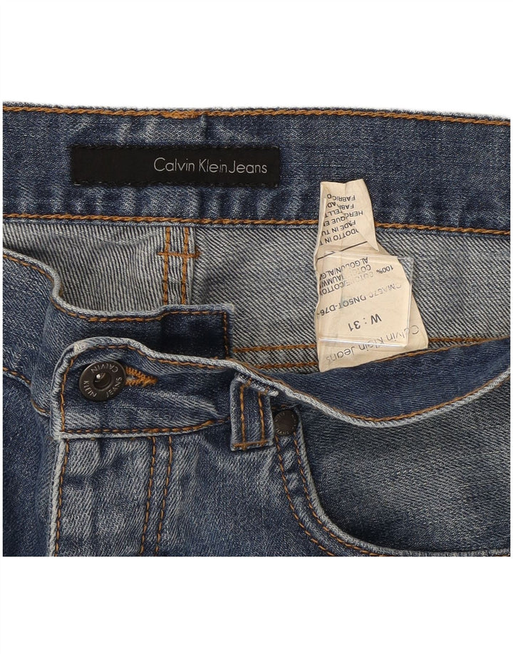 CALVIN KLEIN Womens Bootcut Jeans W31 L29 Blue Cotton