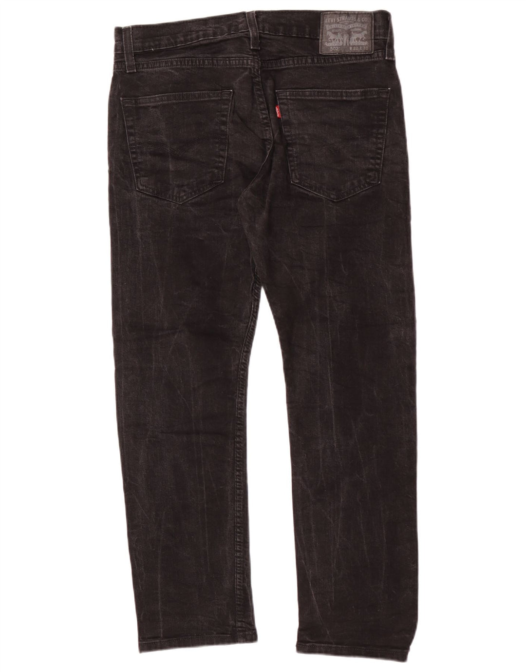 Levi's Mens 502 Tapered Jeans W32 L27 Black Cotton