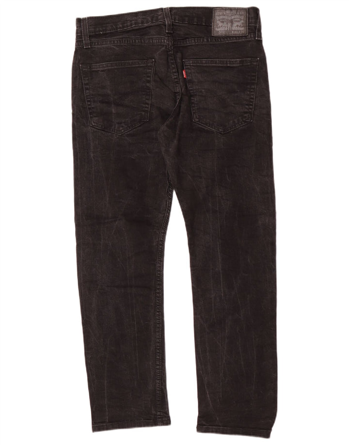 Levi's Mens 502 Tapered Jeans W32 L27 Black Cotton