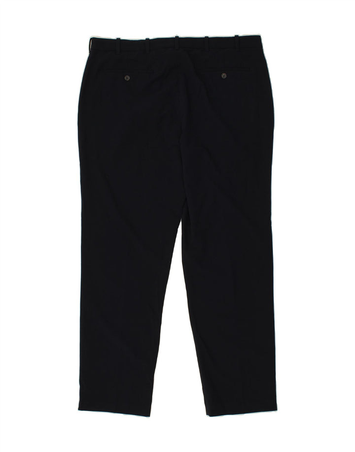 IZOD Mens Straight Chino Trousers W38 L32 Navy Blue Polyester Vintage Izod and Second-Hand Izod from Messina Hembry 