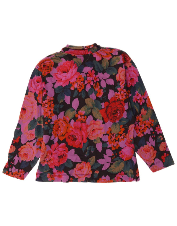 Belfe Womens Long Sleeve Blouse Top UK 16 Large Multicoloured Floral Cotton