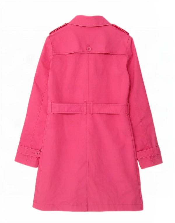 Jack Wills Womens Trench Coat UK 12 Medium Pink Cotton
