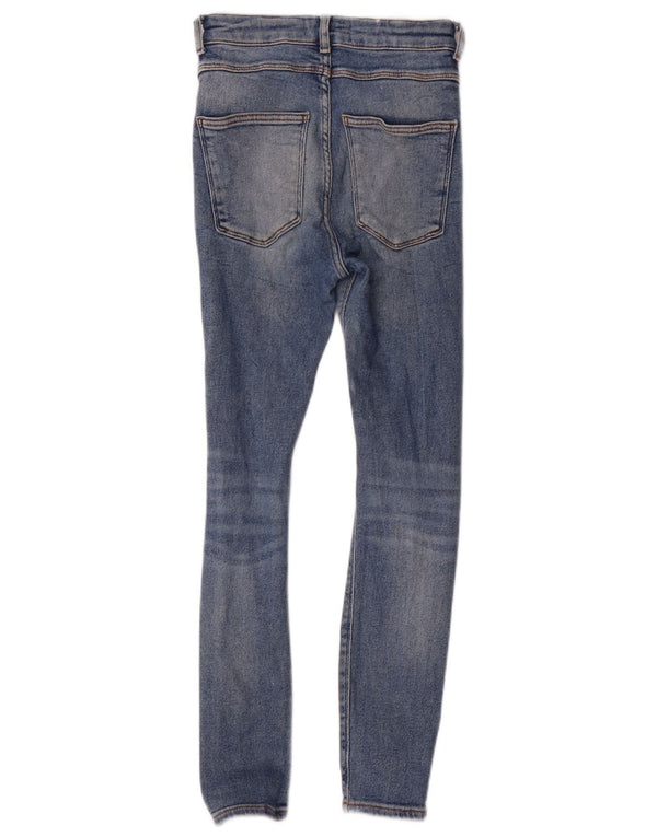 Zara Womens Distressed Skinny Jeans EU 36 XS W26 L27 Blue Cotton