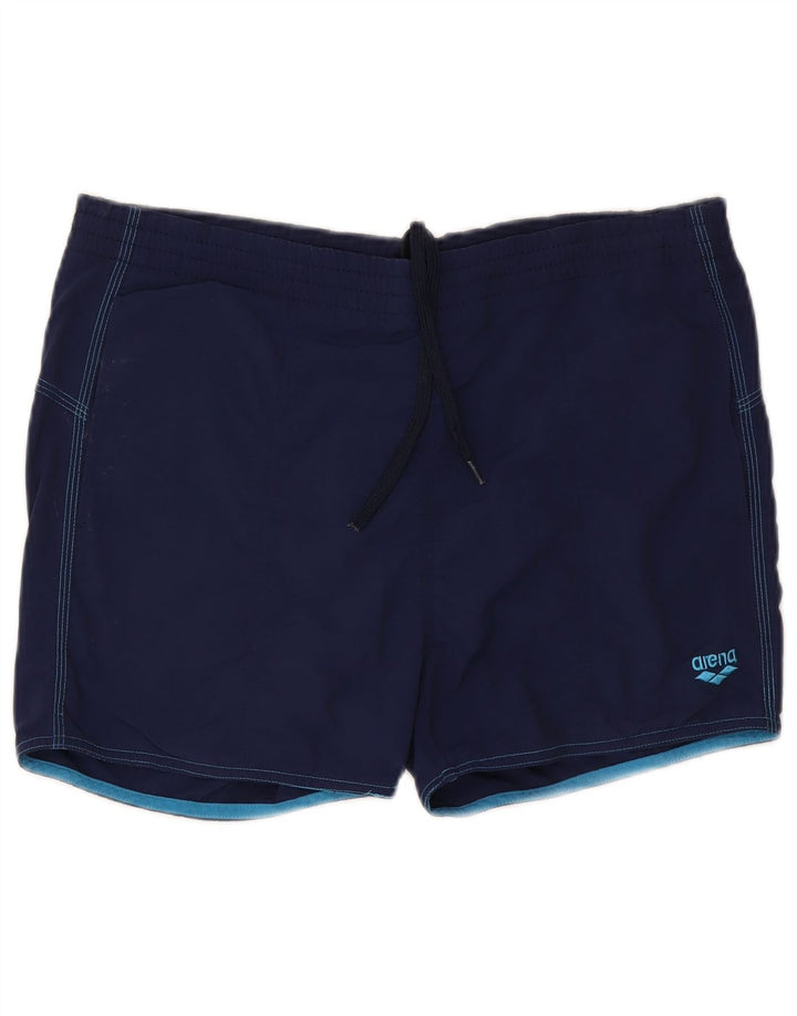 ARENA Mens Swimming Shorts Large  Navy Blue Polyester