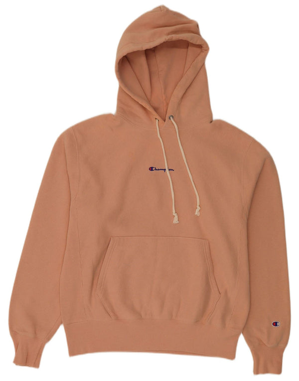 Champion Mens Hoodie Jumper Medium Pink Cotton