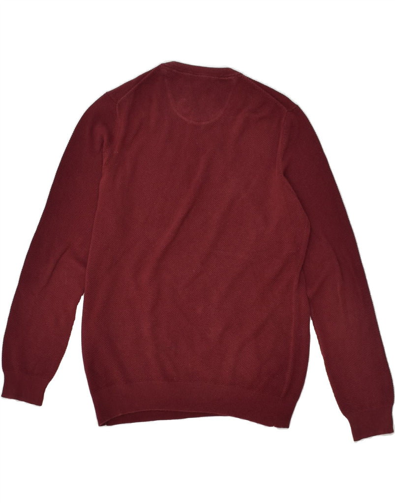 GANT Mens Crew Neck Jumper Sweater Small Burgundy Cotton | Vintage Gant | Thrift | Second-Hand Gant | Used Clothing | Messina Hembry 