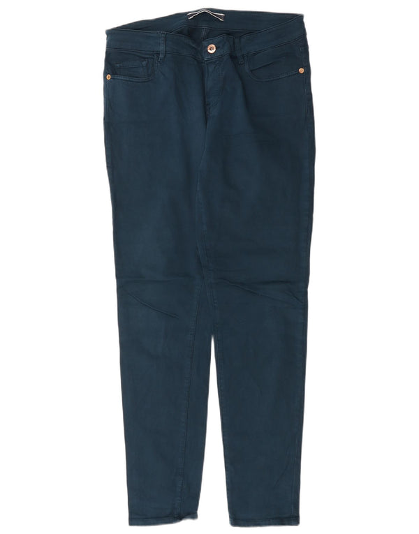 Massimo Dutti Womens Skinny Casual Trousers EU 42 Large W32 L30 Navy Blue