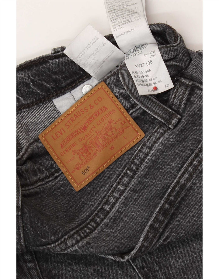 Levi's Mens 501 Straight Jeans W27 L28 Grey Cotton