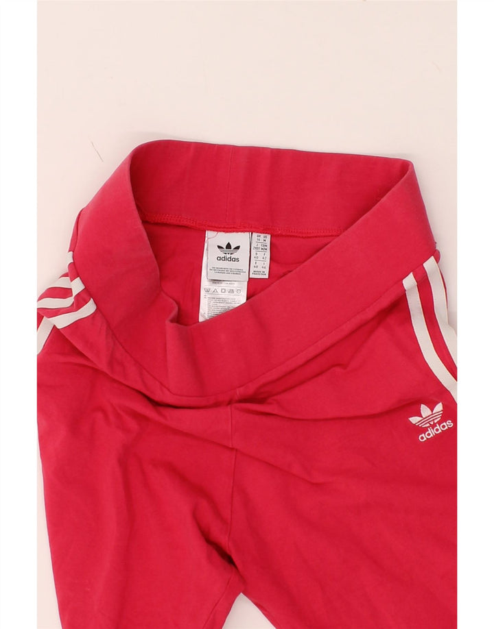 ADIDAS Womens Leggings UK 14 Medium Pink Cotton Vintage Adidas and Second-Hand Adidas from Messina Hembry 