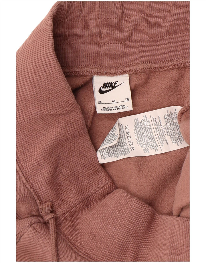 NIKE Womens Wide Leg Tracksuit Trousers UK 18 XL Pink Cotton