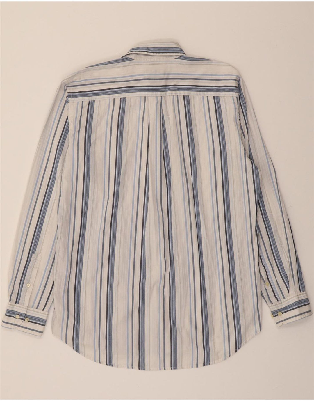 DACK'S Mens Shirt Large Blue Striped Cotton Vintage Dack's and Second-Hand Dack's from Messina Hembry 