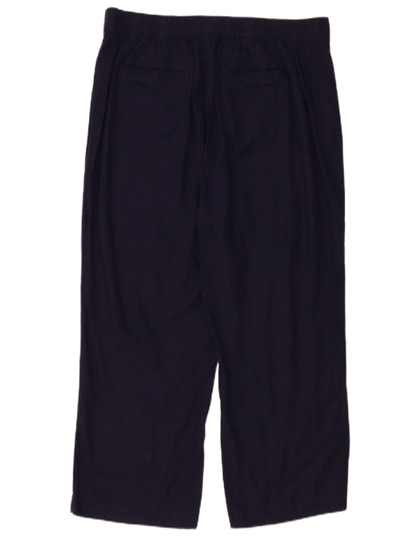 Marks & Spencer Womens Straight Chino Trousers UK 18 XL W38 L27 Navy Blue