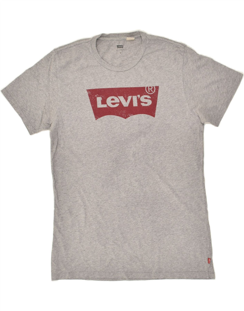 LEVI'S Mens Graphic T-Shirt Top Medium Grey Cotton | Vintage Levi's | Thrift | Second-Hand Levi's | Used Clothing | Messina Hembry 