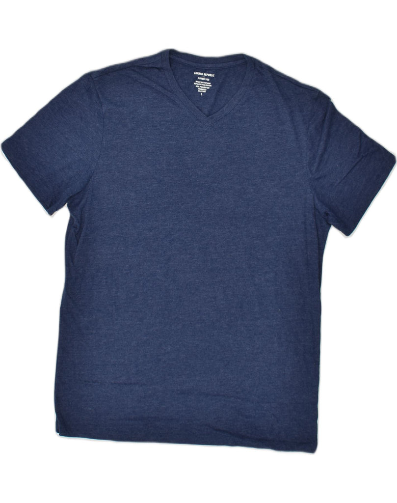 BANANA REPUBLIC Mens T-Shirt Top Large Navy Blue Cotton | Vintage Banana Republic | Thrift | Second-Hand Banana Republic | Used Clothing | Messina Hembry 