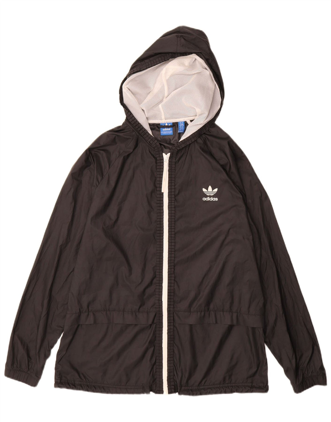 Adidas Womens Hooded Rain Jacket UK 18 XL Black Polyester