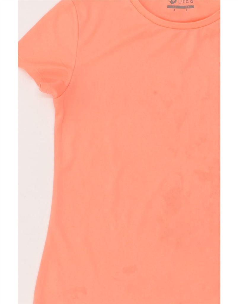 LOTTO Womens T-Shirt Top UK 10 Small Orange | Vintage Lotto | Thrift | Second-Hand Lotto | Used Clothing | Messina Hembry 