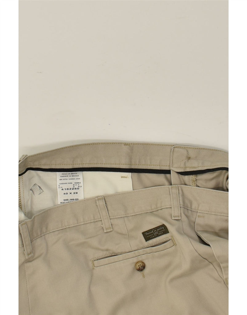 LEE Mens Straight Chino Trousers W40 L29 Beige Cotton | Vintage Lee | Thrift | Second-Hand Lee | Used Clothing | Messina Hembry 