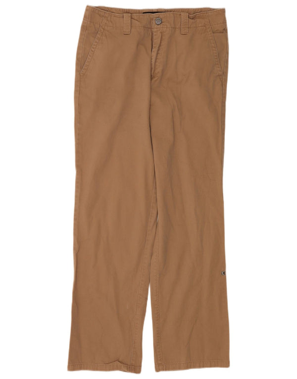 Oakley Mens Straight Chino Trousers W31 L31 Brown Cotton