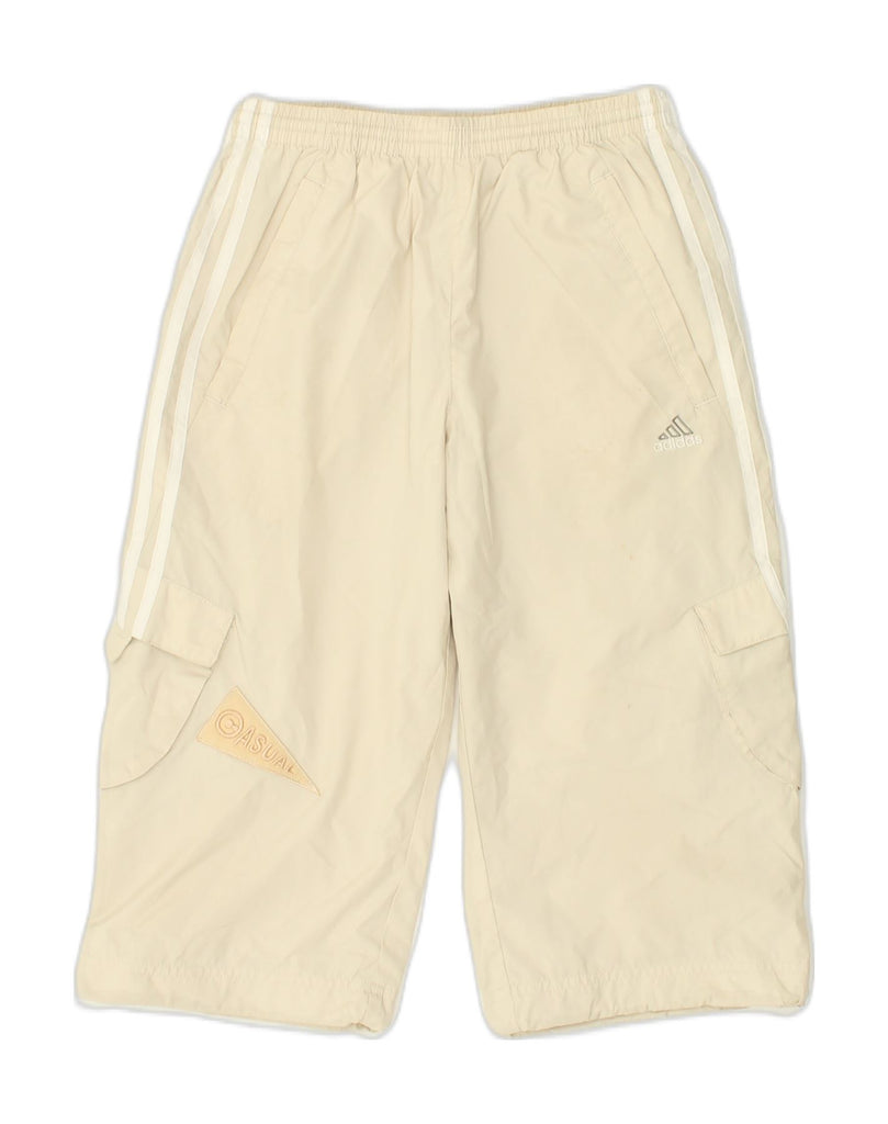 ADIDAS Boys Bermuda Sport Shorts 11-12 Years Beige Nylon | Vintage Adidas | Thrift | Second-Hand Adidas | Used Clothing | Messina Hembry 