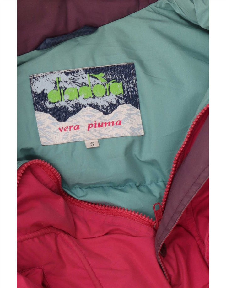 Diadora Mens Padded Jacket UK 36 Small Pink Colourblock Polyester