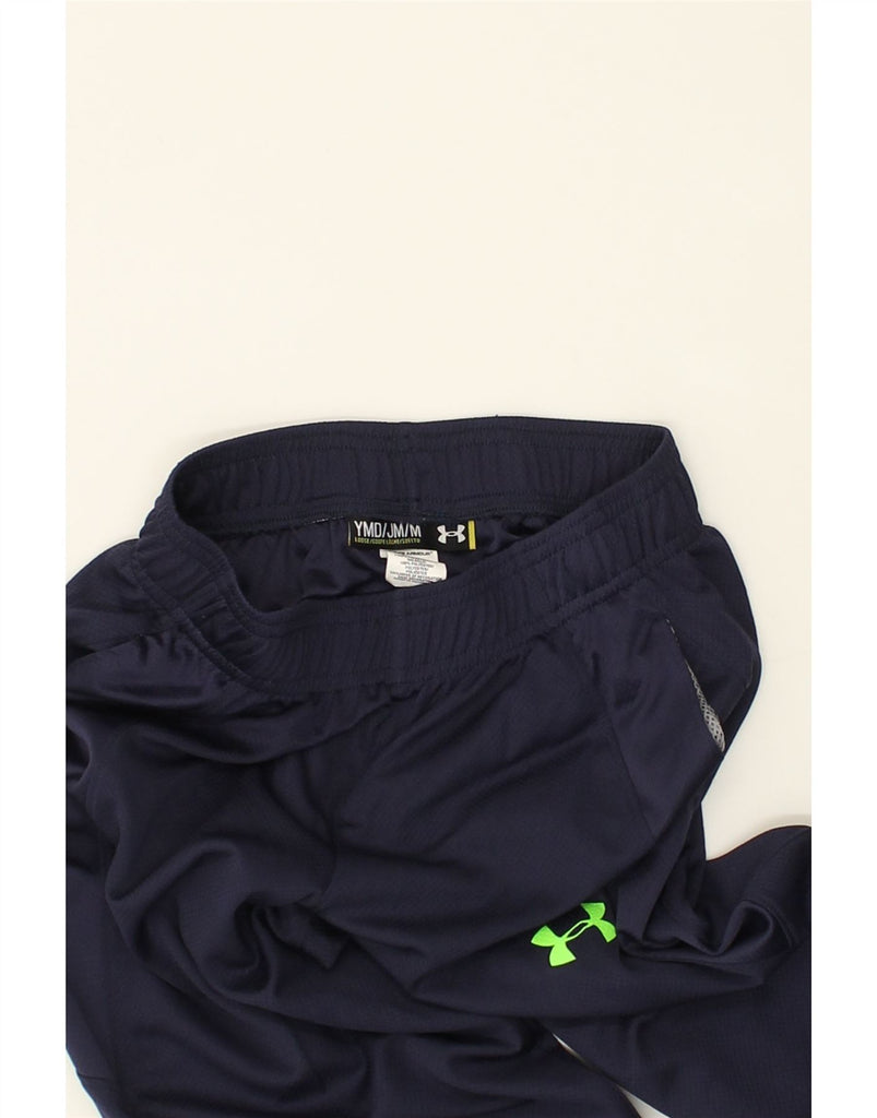 UNDER ARMOUR Boys Tracksuit Trousers 11-12 Years Navy Blue Polyester | Vintage Under Armour | Thrift | Second-Hand Under Armour | Used Clothing | Messina Hembry 