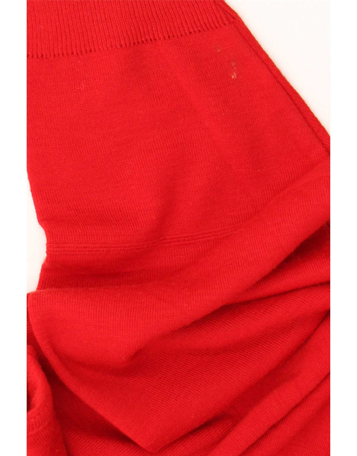 Vintage Mens Crew Neck Jumper Sweater Medium Red Wool