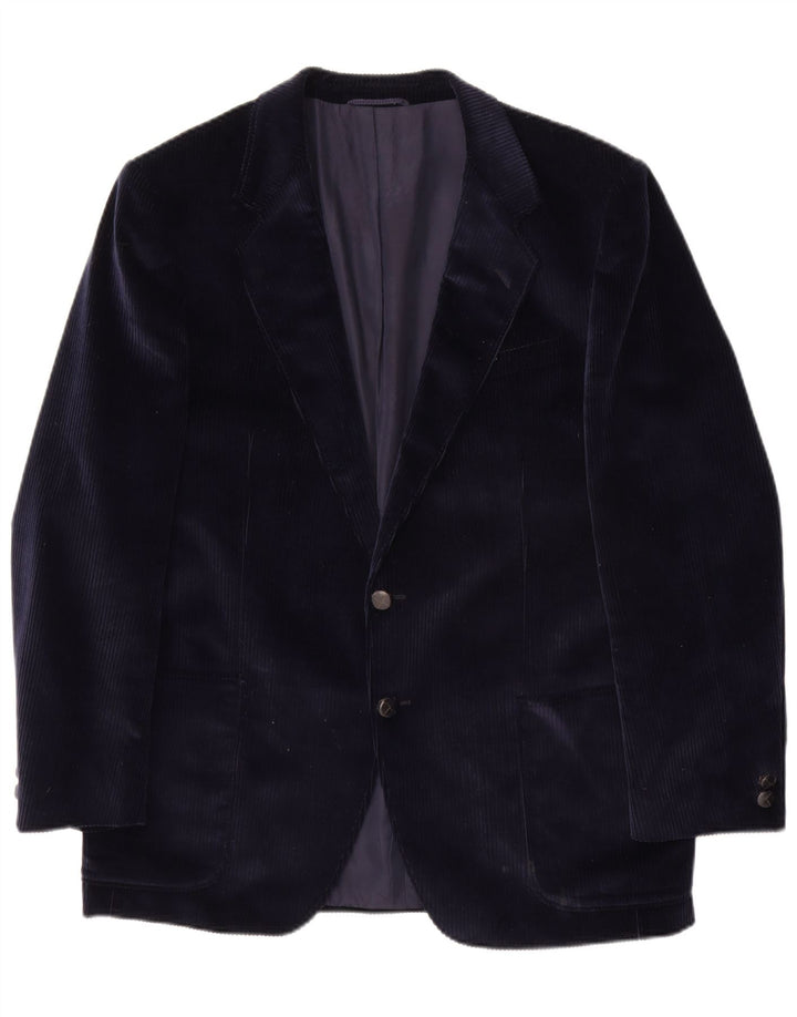 Roy Robson Mens 2 Button Corduroy Blazer Jacket UK 38 Medium Navy Blue