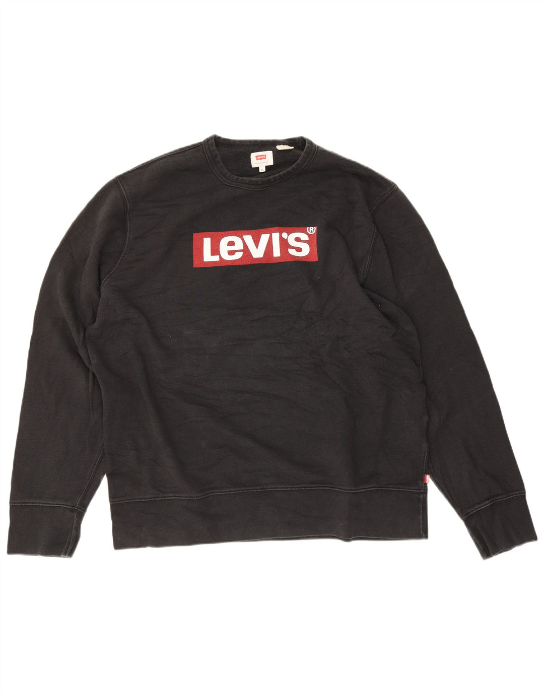 LEVI'S Mens Graphic Sweatshirt Jumper XL Black Cotton