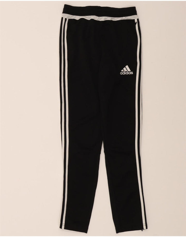 ADIDAS Boys Climacool Full Tracksuit 13-14 Years Black Striped Polyester Vintage Adidas and Second-Hand Adidas from Messina Hembry 