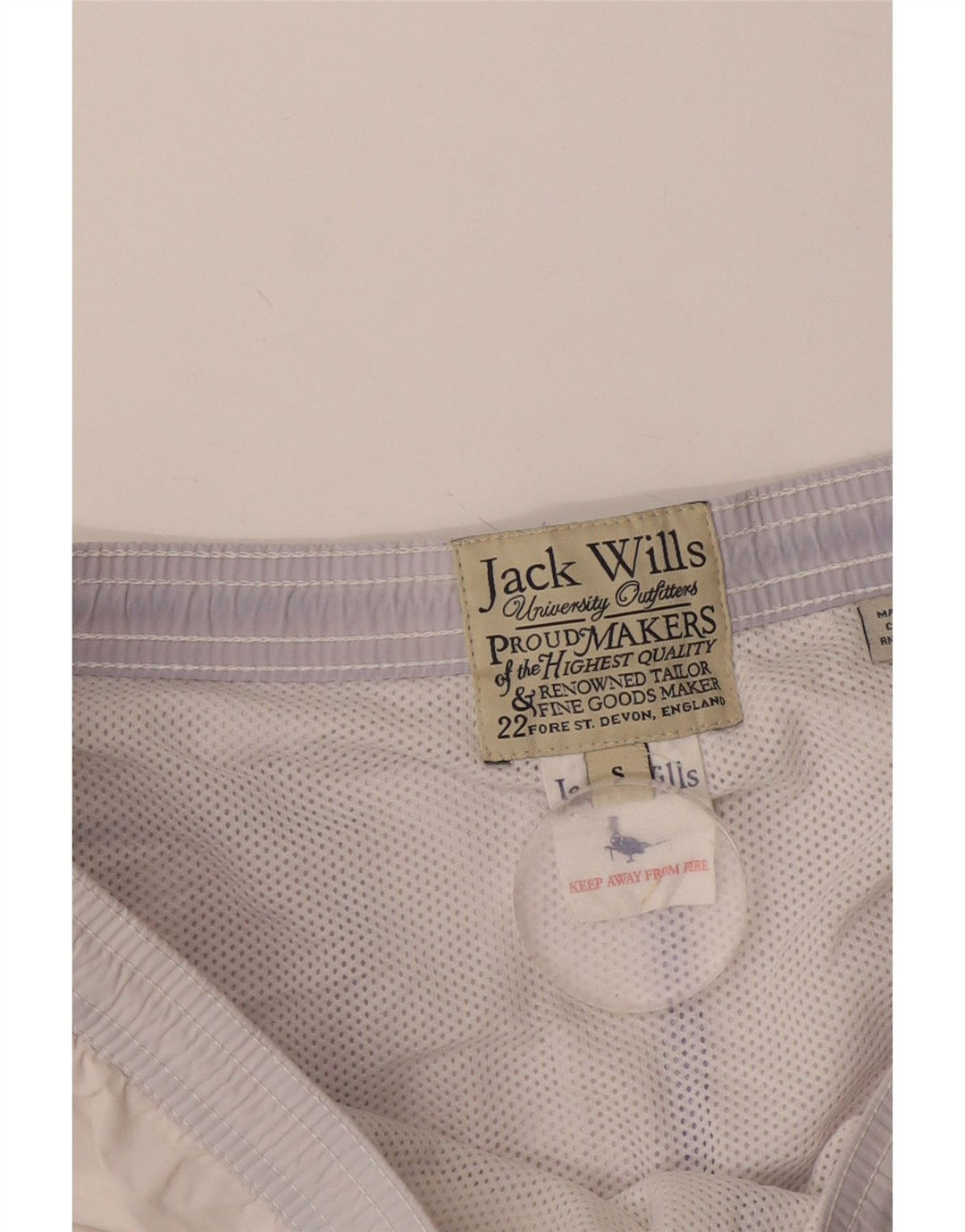Jack Wills Mens Graphic Swimming Shorts Small  Blue Cotton