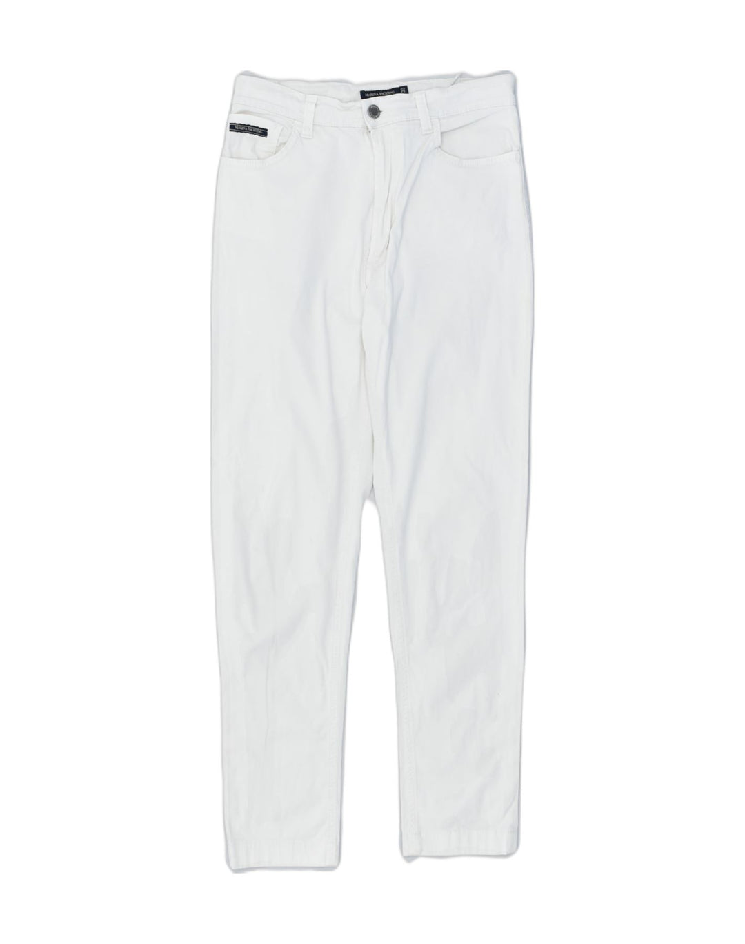 MARINA YACHTING Womens Slim Casual Trousers W30 L28 White Cotton | Vintage | Thrift | Second-Hand | Used Clothing | Messina Hembry 
