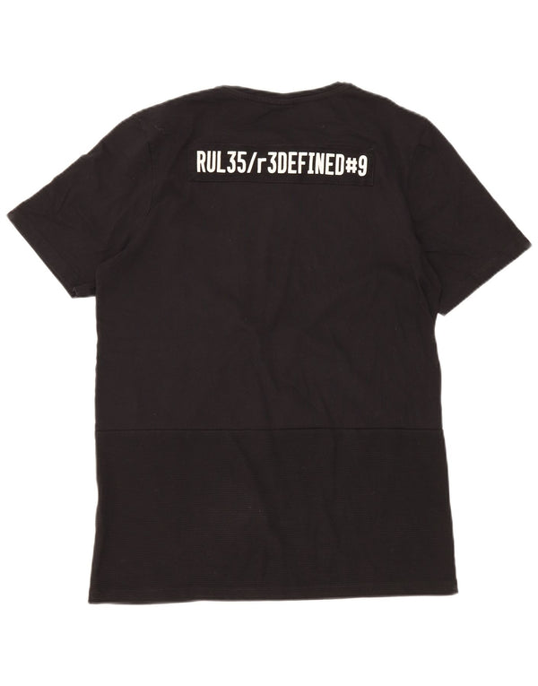 JACK & JONES Mens Graphic T-Shirt Top XL Black