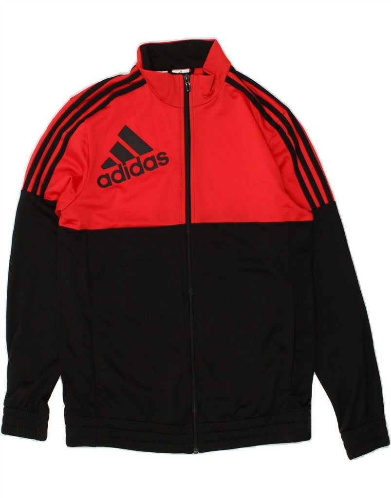 ADIDAS Boys Graphic Tracksuit Top Jacket 15-16 Years  Red Colourblock | Vintage Adidas | Thrift | Second-Hand Adidas | Used Clothing | Messina Hembry 