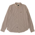 HENRY COTTONS Mens Slim Fit Shirt Size 42 Large Beige Check Vintage Henry Cottons and Second-Hand Henry Cottons from Messina Hembry 