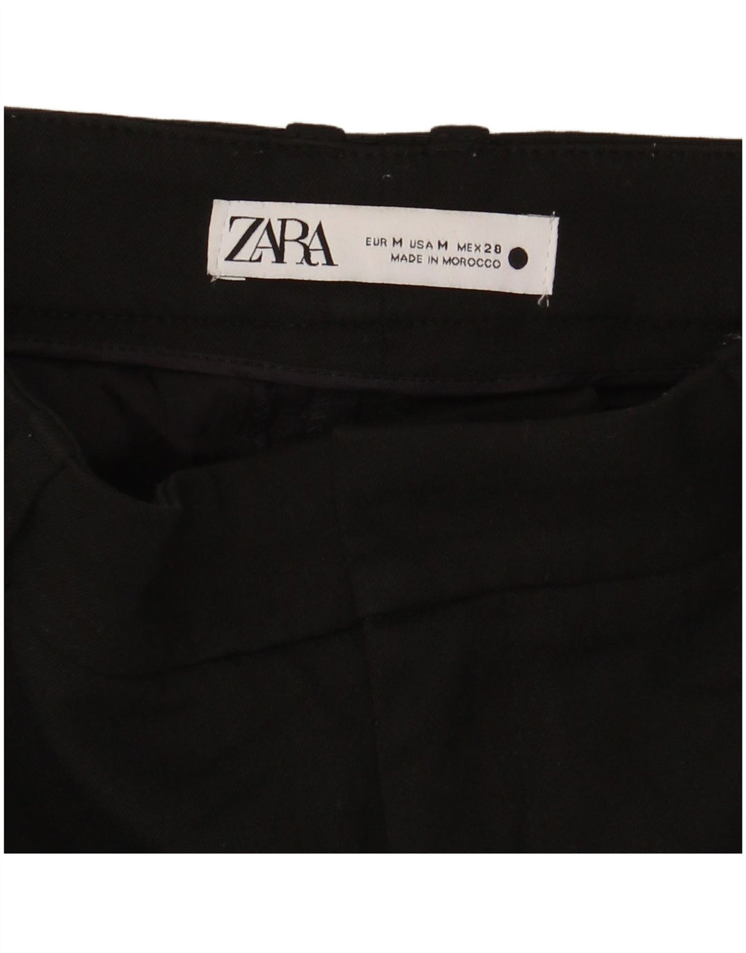 Zara Womens Slim Suit Trousers Medium W28 L30 Black