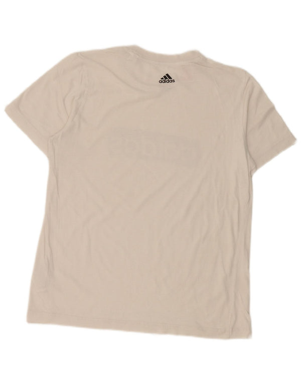 Adidas Boys Graphic T-Shirt Top 13-14 Years White Cotton