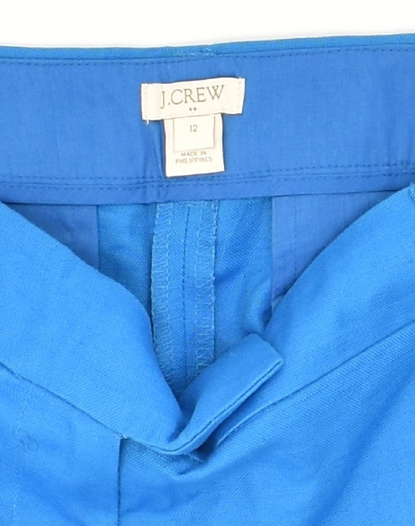 J. CREW Womens Hot Pants US 12 XL W37 Blue Linen | Vintage J. Crew | Thrift | Second-Hand J. Crew | Used Clothing | Messina Hembry 