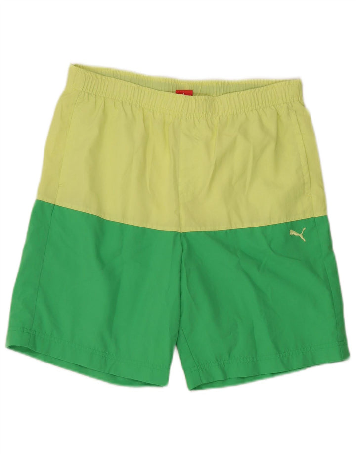Puma Boys Swimming Shorts 15-16 Years  Green Colourblock