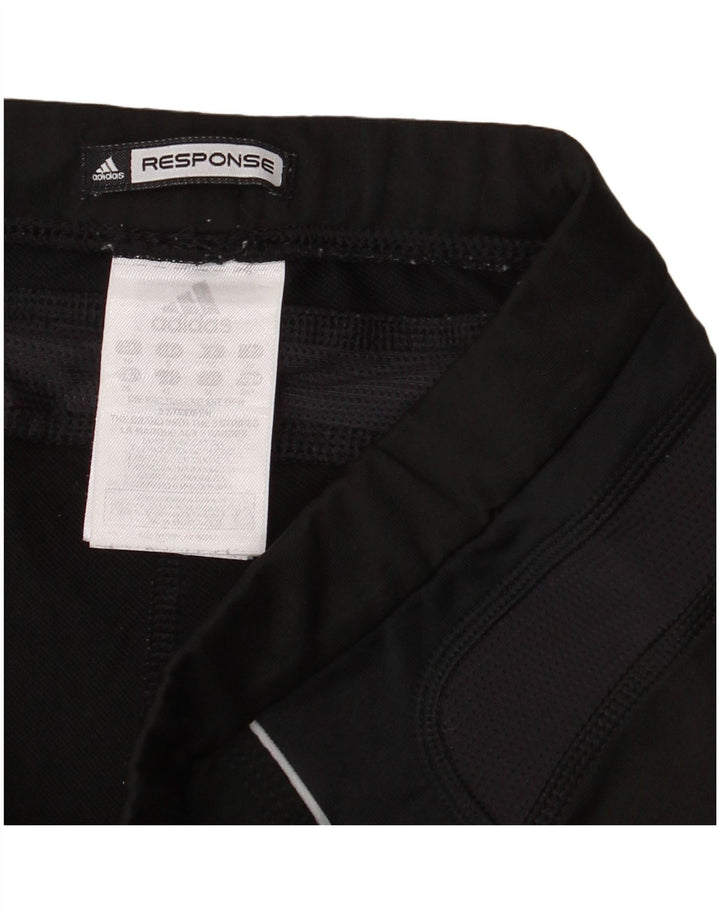 Adidas Womens Capri Leggings UK 10 Small Black Polyester
