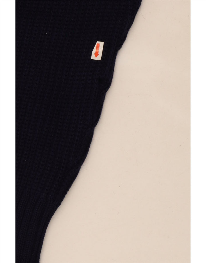 Tino Cosma Mens Cardigan Sweater Large Navy Blue