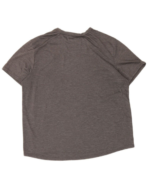 Russell Athletic Mens Dri-Power T-Shirt Top UK 42/44 Large Grey Flecked