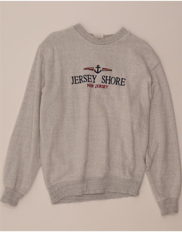 ESY SURF CO. Mens Graphic Sweatshirt Jumper Medium Grey Cotton