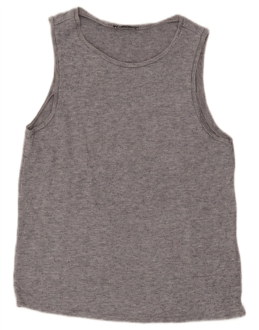 Zara Womens Vest Top UK 10 Small Grey Flecked Viscose