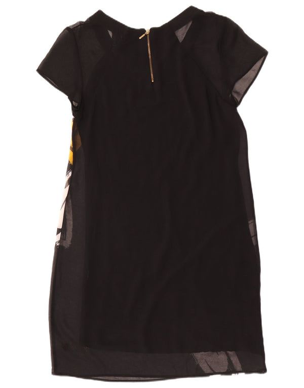 Desigual Womens Graphic Sheath Dress UK 14 Large Black Floral