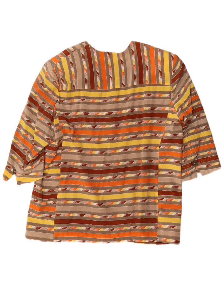 Vintage Womens 4 Button Blazer Jacket IT 48 XL Multicoloured Striped