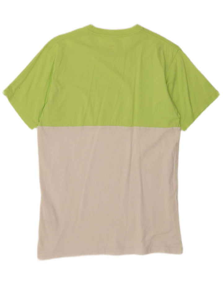 Vans Mens Classic Fit T-Shirt Top Medium Green Colourblock Cotton