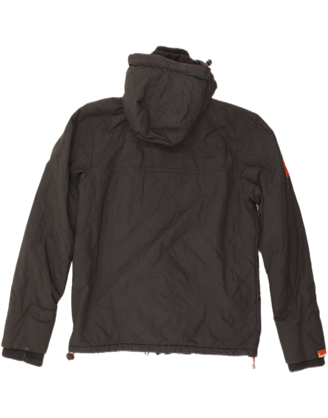 Superdry Mens Hooded Windbreaker Jacket UK 40 Large Grey Nylon