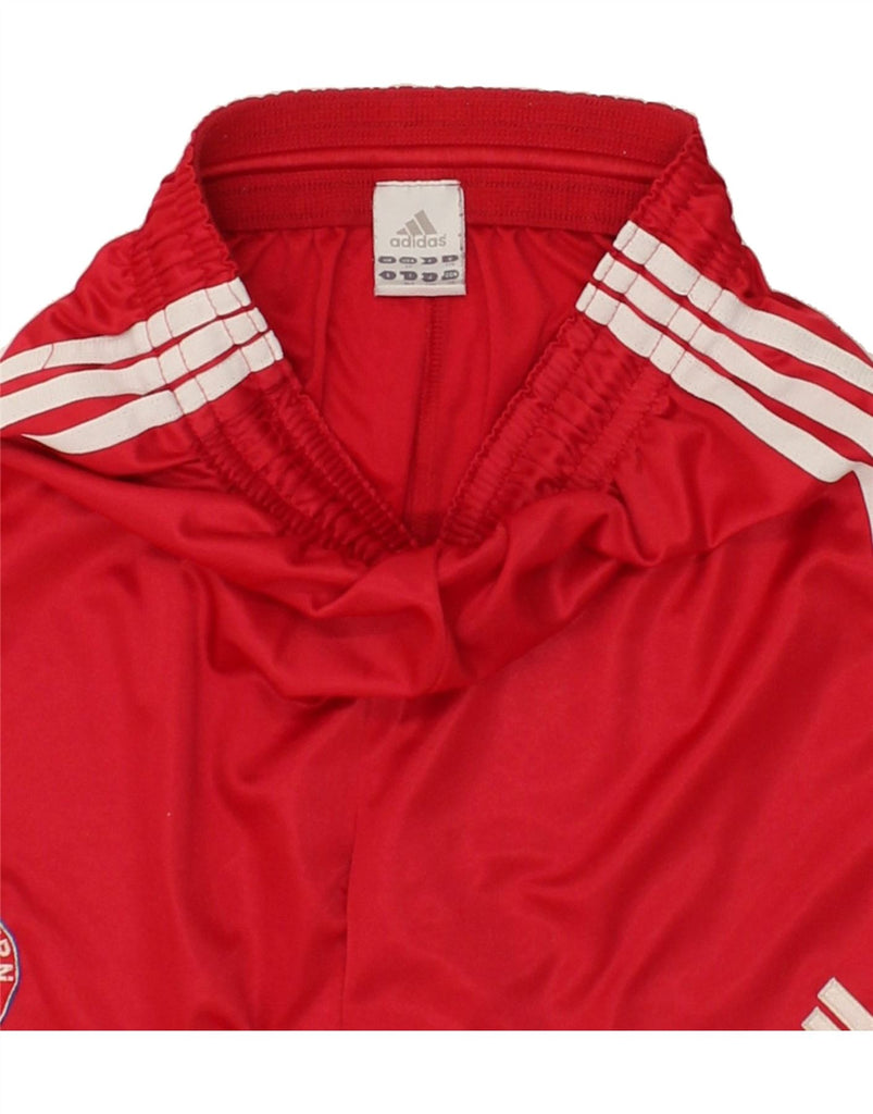 ADIDAS Boys FC Bayern Munchen Sport Shorts 15-16 Years Red Vintage Adidas and Second-Hand Adidas from Messina Hembry 